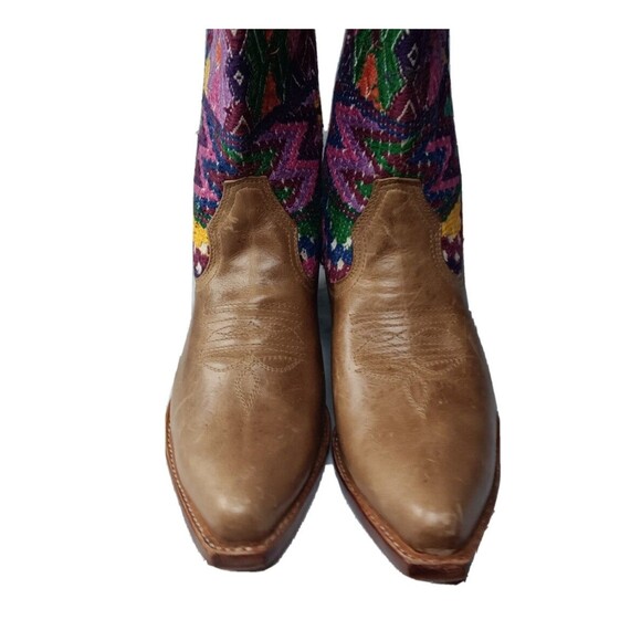 Handcrafted Kilim & Leather Boots Woven South Western Women's Size 41 | US 10 - Picture 8 of 13